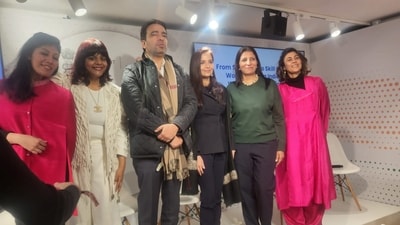 Women Inspiring Network (WIN) x Invest India panel at Davos 2025- Stuti Jalan, Founder, Women Inspiring Network (WIN), Jayant Chaudhary, Union Minister of State (Independent Charge) for Skill Development and Entrepreneurship, Shallu Jindal, Chairperson, Jindal Foundation & Chancellor, OP Jindal University. Archna Vyas, Director, Bill & Melinda Gates Foundation, Shailja Mehta, Director, Dasra and Ajaita Shah, Founder & CEO, Frontier Markets. Women Inspiring Network (WIN) x Invest India panel at Davos 2025- Stuti Jalan, Founder, Women Inspiring Network (WIN), Jayant Chaudhary, Union Minister of State (Independent Charge) for Skill Development and Entrepreneurship, Shallu Jindal, Chairperson, Jindal Foundation & Chancellor, OP Jindal University. Archna Vyas, Director, Bill & Melinda Gates Foundation, Shailja Mehta, Director, Dasra and Ajaita Shah, Founder & CEO, Frontier Markets.