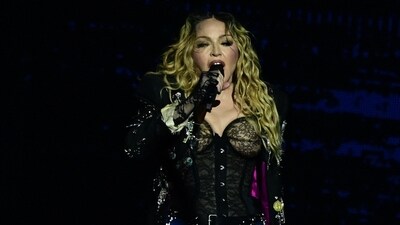 Madonna left 10 minutes after her performance. (AFP) Madonna left 10 minutes after her performance. (AFP)