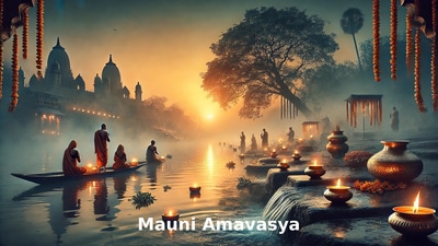Mauni Amavasya 2025: Celebrated during the Magha month, Mauni Amavasya emphasises silence, introspection, and soul purification through rituals. (AI generated image) Mauni Amavasya 2025: Celebrated during the Magha month, Mauni Amavasya emphasises silence, introspection, and soul purification through rituals. (AI generated image)