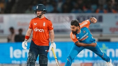 Mohammed Shami was included in the side in place of Arshdeep Singh, who Suryakumar Yadav said had been “rested”. It made this Shami's first international match since the World Cup final on November 19, 2023. (PTI) Mohammed Shami was included in the side in place of Arshdeep Singh, who Suryakumar Yadav said had been “rested”. It made this Shami's first international match since the World Cup final on November 19, 2023. (PTI)