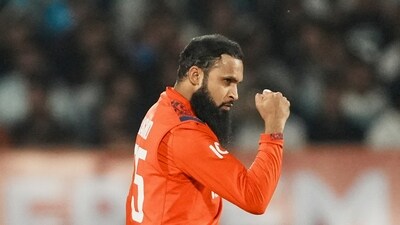 Adil Rashid was the chief reason behind the stranglehold. He finished with figures of 1/15 in four overs. (PTI) Adil Rashid was the chief reason behind the stranglehold. He finished with figures of 1/15 in four overs. (PTI)