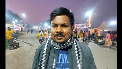 Rahul Halder at the Mahakumbh (HT Photo) Rahul Halder at the Mahakumbh (HT Photo)