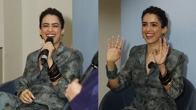 Sanya Malhotra at HT City (Photo: Shantanu Bhattacharya/HT) Sanya Malhotra at HT City (Photo: Shantanu Bhattacharya/HT)