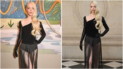 Anya Taylor-Joy redefines classic flapper style by completely reimagining the iconic beaded fringe dresses and evening gloves, giving them a modern twist. (AP photo) Anya Taylor-Joy redefines classic flapper style by completely reimagining the iconic beaded fringe dresses and evening gloves, giving them a modern twist. (AP photo)