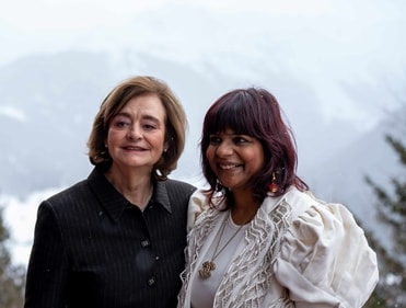 Cherie Blair, CBE, KC, Founder, Cherie Blair Foundation for Women with Stuti Jalan, Founder, Women Inspiring Network (WIN) at Davos 2025 Cherie Blair, CBE, KC, Founder, Cherie Blair Foundation for Women with Stuti Jalan, Founder, Women Inspiring Network (WIN) at Davos 2025