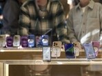 A display of Apple iPhone handsets in an Apple Inc. store in central London, UK, on Monday, Jan. 27, 2025 A display of Apple iPhone handsets in an Apple Inc. store in central London, UK, on Monday, Jan. 27, 2025