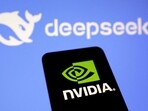 Nvidia and DeepSeek logos.(REUTERS)