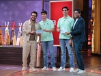 Lenskart CEO Peyush Bansal and boAt co-founder Aman Gupta with founders of Tramboo Sports.