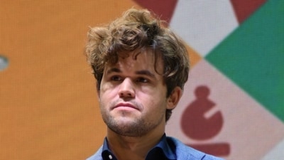 Norwegian chess grandmaster Magnus Carlsen during the Tata Steel Chess championship in Kolkata. (ANI)