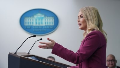 Karoline Leavitt, the White House press secretary, speaks during a briefing at the White House, Tuesday, Jan. 28, 2025, in Washington. (AP Photo/Evan Vucci) (AP) Karoline Leavitt, the White House press secretary, speaks during a briefing at the White House, Tuesday, Jan. 28, 2025, in Washington. (AP Photo/Evan Vucci) (AP)