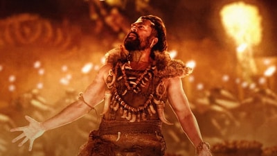 Fire Song: Suriya in a still from Kanguva. The film failed to impress at the box office. Fire Song: Suriya in a still from Kanguva. The film failed to impress at the box office.