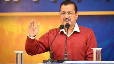 Aam Aadmi Party national convener Arvind Kejriwal addressing a press conference in New Delhi. (HT Photo) Aam Aadmi Party national convener Arvind Kejriwal addressing a press conference in New Delhi. (HT Photo)