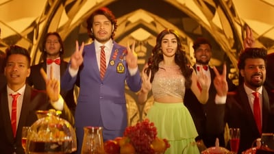 Khushi Kapoor and Junaid Khan in Loveyapa. Khushi Kapoor and Junaid Khan in Loveyapa.