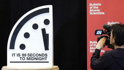 Doomsday Clock moves closest ever to midnight (REUTERS/Kevin Lamarque) (REUTERS)