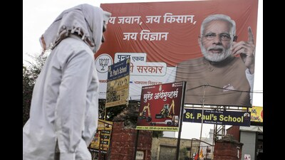 The BJP’s expenses of ₹1,754 crore indicated a strong focus on media presence, with nearly 58% spent on advertisements and electronic media. (Bloomberg) The BJP’s expenses of ₹1,754 crore indicated a strong focus on media presence, with nearly 58% spent on advertisements and electronic media. (Bloomberg)