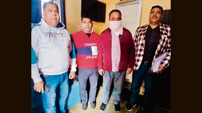 The accused in VB custody in Ludhiana on Wednesday. (HT Photo) The accused in VB custody in Ludhiana on Wednesday. (HT Photo)
