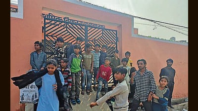 The new school building of the New Sanjay Nagar Government Primary School that was merged with the Rajeev Nagar Government Secondary School. (HT Photo) The new school building of the New Sanjay Nagar Government Primary School that was merged with the Rajeev Nagar Government Secondary School. (HT Photo)