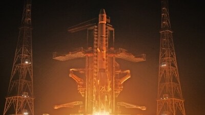 Sriharikota: ISRO's 100th launch, Geosynchronous Satellite Launch Vehicle (GSLV-F15) carrying navigation satellite NVS-02 lifts off, from Satish Dhawan Space Centre. (ISRO) Sriharikota: ISRO's 100th launch, Geosynchronous Satellite Launch Vehicle (GSLV-F15) carrying navigation satellite NVS-02 lifts off, from Satish Dhawan Space Centre. (ISRO)