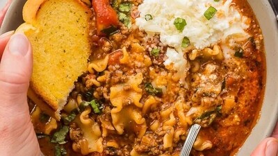 Lasagna soup is a trend that became viral on social media (instagram) Lasagna soup is a trend that became viral on social media (instagram)