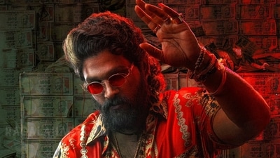 Allu Arjun plays a red sandalwood smuggler called Pushpa Raj in Pushpa 2: The Rule. Allu Arjun plays a red sandalwood smuggler called Pushpa Raj in Pushpa 2: The Rule.