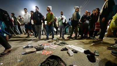 Maha Kumbh stampede: Stampede at Sangam in Prayagraj as devotees gather for Mauni Amavasya ritual. (Deepak Gupta/ Hindustan Times) Maha Kumbh stampede: Stampede at Sangam in Prayagraj as devotees gather for Mauni Amavasya ritual. (Deepak Gupta/ Hindustan Times)