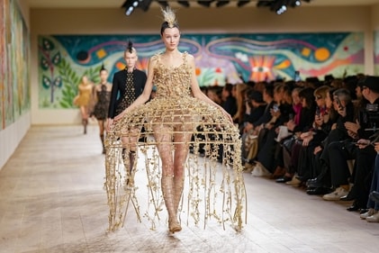 A cage-structure garment from Dior A cage-structure garment from Dior