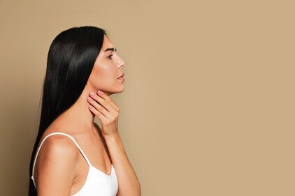 The thyroid is a gland that’s located in the front of the neck below the larynx (Adobe stock) The thyroid is a gland that’s located in the front of the neck below the larynx (Adobe stock)