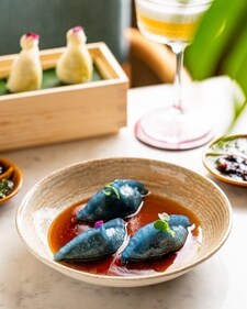 A warm broth with dumplings makes for a warming bowl of soup A warm broth with dumplings makes for a warming bowl of soup