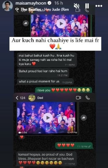 Comedian Samay Raina shared a screenshot of his conversation with his parents who said they were proud of him after he made an appearance on the popular game show Kaun Banega Crorepati