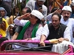 Bandra East MLA Zeeshan Siddique with his late father Baba Siddique in Mumbai. (Raju Shinde/ HT file) Bandra East MLA Zeeshan Siddique with his late father Baba Siddique in Mumbai. (Raju Shinde/ HT file)