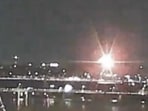 A blurry video of the incident shows the horrifying moment when the crash happened.