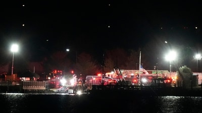 A view of emergency response looking from Arlington, Va., south of Ronald Reagan Washington National Airport, across the Potomac River toward the District of Columbia, Wednesday, Jan. 29, 2025. (AP Photo/Alex Brandon) (AP) A view of emergency response looking from Arlington, Va., south of Ronald Reagan Washington National Airport, across the Potomac River toward the District of Columbia, Wednesday, Jan. 29, 2025. (AP Photo/Alex Brandon) (AP)