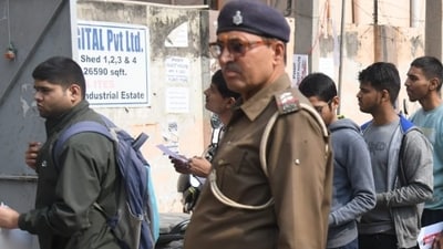 Strict security arrangements have been made for the conduct of the JEE Mains 2025. (Santosh Kumar) Strict security arrangements have been made for the conduct of the JEE Mains 2025. (Santosh Kumar)