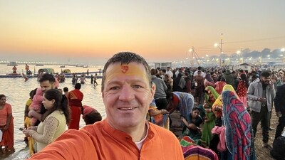 Indigo CEO Pieter Elbers at the Mahakumbh Mela in Prayagraj. (LinkedIn) Indigo CEO Pieter Elbers at the Mahakumbh Mela in Prayagraj. (LinkedIn)