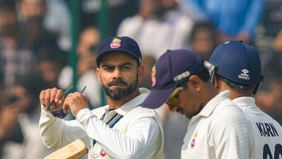 New Delhi: Delhi�s Virat Kohli on the first day of a Ranji trophy cricket match between Delhi and Railways, at the Arun Jaitley Stadium, in New Delhi, Thursday, Jan. 30, 2025. (PTI Photo/Shahbaz Khan) (PTI01_30_2025_000167A) (PTI) New Delhi: Delhi�s Virat Kohli on the first day of a Ranji trophy cricket match between Delhi and Railways, at the Arun Jaitley Stadium, in New Delhi, Thursday, Jan. 30, 2025. (PTI Photo/Shahbaz Khan) (PTI01_30_2025_000167A) (PTI)