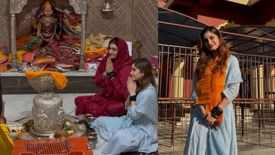 Rasha Thadani visits Nageshwar, her 12th Jyotirlinga, with Raveena Tandon