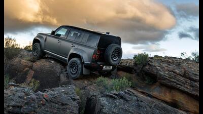 The Land Rover Defender Octa has beefed-up mechanicals and can wade through half a metre of water. The Land Rover Defender Octa has beefed-up mechanicals and can wade through half a metre of water.