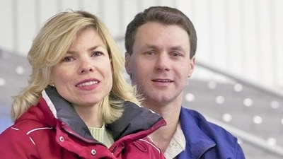 Evgenia Shishkova (left) and Vadim Naumov (right). (X- @TV2000it)