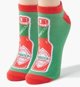 Hot Threads collaborates with Tabasco for sauce themed socks. Hot Threads collaborates with Tabasco for sauce themed socks.