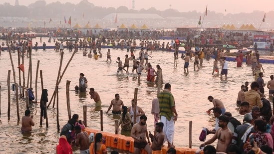 Maha Kumbh 2025 highlights: Devotees take a dip at the Sangam during the ongoing Maha Kumbh Mela 2025, in Prayagraj, Thursday, Jan. 30, 2025. Maha Kumbh 2025 highlights: Devotees take a dip at the Sangam during the ongoing Maha Kumbh Mela 2025, in Prayagraj, Thursday, Jan. 30, 2025.