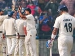 Virat Kohli was shocked and so was the Delhi crowd present at the Arun Jaitley Stadium. Virat Kohli was shocked and so was the Delhi crowd present at the Arun Jaitley Stadium.