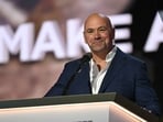 (FILES) Dana White, CEO of Ultimate Fighting Championship, speaks onstage during the last day of the 2024 Republican National Convention at the Fiserv Forum in Milwaukee, Wisconsin, on July 18, 2024. Social media giant Meta announced January 6, 2025 the appointment of three new directors to its board, including Ultimate Fighting Championship (UFC) head Dana White, a close ally to US President-elect Donald Trump. The new board members were announced as Meta founder and CEO Mark Zuckerberg has been making approaches to the incoming Trump administration, including donating one million dollars to Trump's inauguration fund. (Photo by Patrick T. Fallon / AFP) (FILES) Dana White, CEO of Ultimate Fighting Championship, speaks onstage during the last day of the 2024 Republican National Convention at the Fiserv Forum in Milwaukee, Wisconsin, on July 18, 2024. Social media giant Meta announced January 6, 2025 the appointment of three new directors to its board, including Ultimate Fighting Championship (UFC) head Dana White, a close ally to US President-elect Donald Trump. The new board members were announced as Meta founder and CEO Mark Zuckerberg has been making approaches to the incoming Trump administration, including donating one million dollars to Trump's inauguration fund. (Photo by Patrick T. Fallon / AFP)
