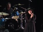 Violet Grohl, performs with Dave Grohl of Nirvana during the FireAid benefit concert on Thursday, Jan. 30, 2025, at The Forum in Inglewood, Calif. (AP Photo/Chris Pizzello)