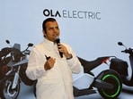 Bhavish Aggarwal, CEO of Ola Cabs, and founder of Ola Electric, speaks during a press conference ahead of the company's IPO launch in Mumbai.