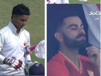 Virat Kohli's reaction after Ayush Badoni was dismissed for 99 Virat Kohli's reaction after Ayush Badoni was dismissed for 99