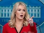 Karoline Leavitt, White House press secretary, during a news conference. The White House denied a report that he planned to delay the implementation by a month. Karoline Leavitt, White House press secretary, during a news conference. The White House denied a report that he planned to delay the implementation by a month.