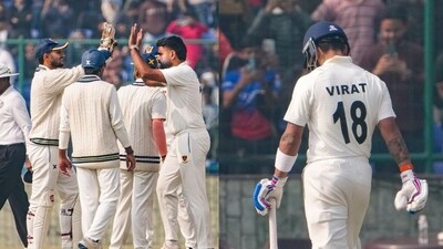 Virat Kohli was shocked and so was the Delhi crowd present at the Arun Jaitley Stadium. Virat Kohli was shocked and so was the Delhi crowd present at the Arun Jaitley Stadium.
