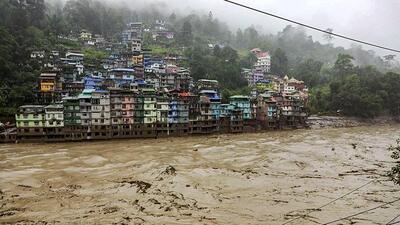 A sudden cloud burst over Lhonak Lake in North Sikkim resulted in a flash flood in the Teesta River in the Lachen valley in October 2023. (PTI File Photo)