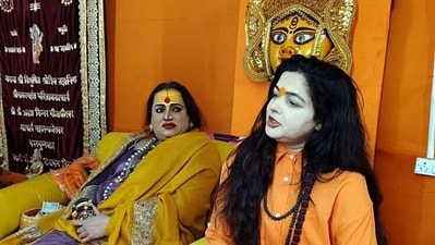 Former actor Mamta Kulkarni with Kinnar Akhada president Laxmi Narayan Tripathi Laxmi Narayan Tripathi at Triveni Sangam during the Maha Kumbh 2025 (ANI Picture Service) Former actor Mamta Kulkarni with Kinnar Akhada president Laxmi Narayan Tripathi Laxmi Narayan Tripathi at Triveni Sangam during the Maha Kumbh 2025 (ANI Picture Service)