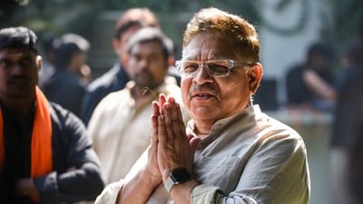 Allu Aravind, father of Allu Arjun, during a press conference at his residence, in Hyderabad. (PTI) Allu Aravind, father of Allu Arjun, during a press conference at his residence, in Hyderabad. (PTI)